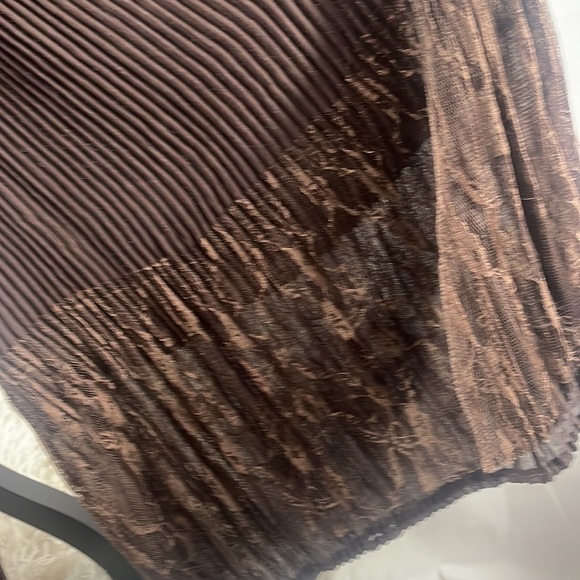 Pretty Angel Brown Pleated Wide Leg,Lace bottom Pants,Medium, NWT - Picture 4 of 14